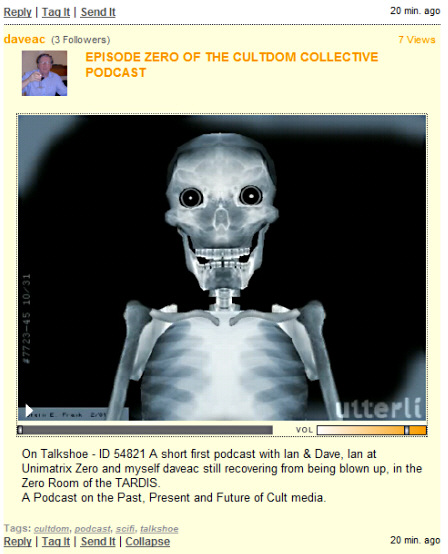 Using utter to announce the first episode