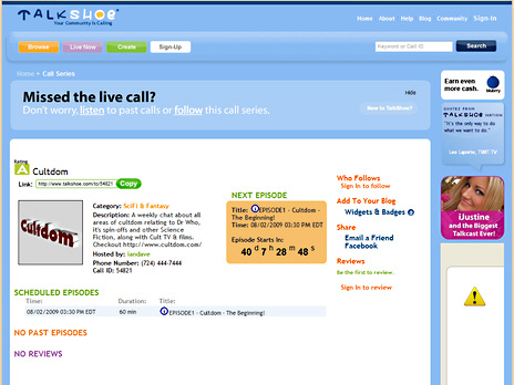 Cultdom Talkshoe ID 54821