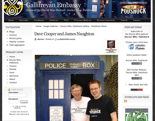 Picture taken at Whooverville makes it onto Gallifreyan Embassy Site